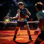 网球运动员拉斐尔·纳达尔比赛照片